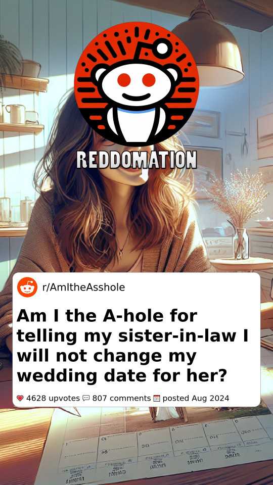 Am I the A-hole for telling my sister-in-law I will not change my wedding date for her?