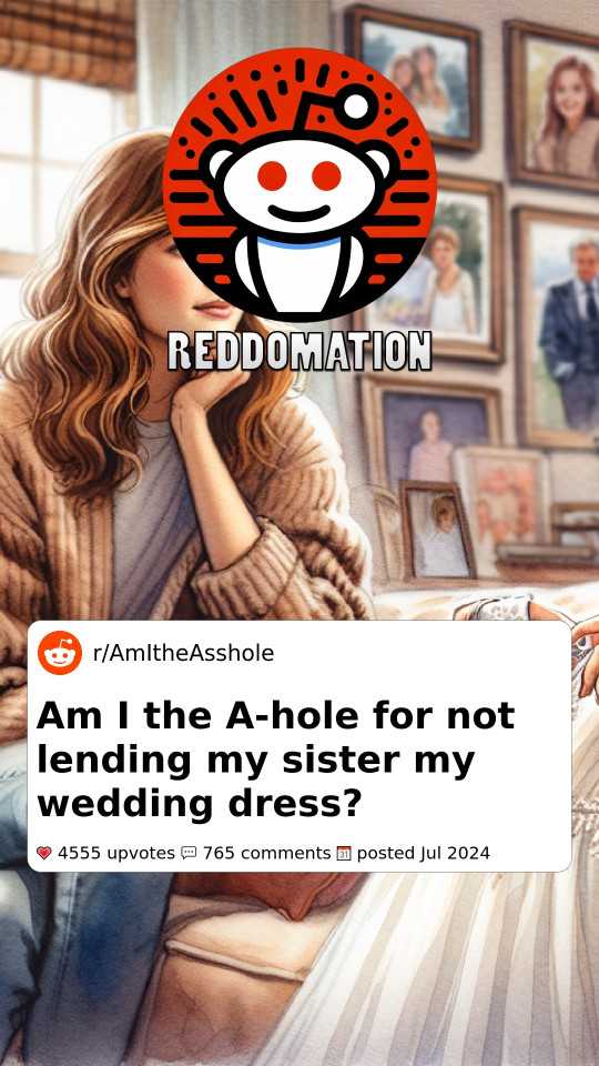 Am I the A-hole for not lending my sister my wedding dress?
