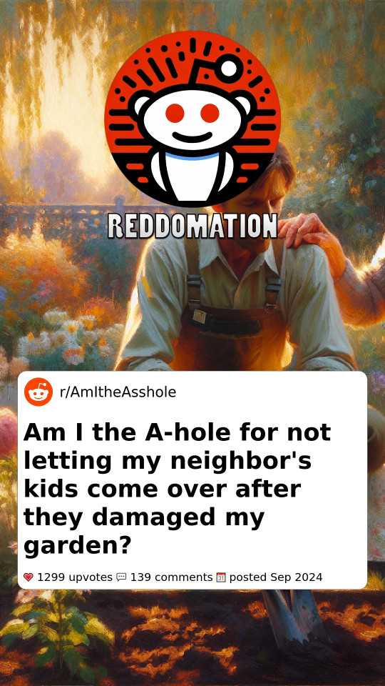 Am I the A-hole for not letting my neighbor's kids come over after they damaged my garden?
