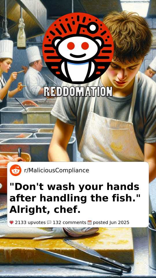 Don't wash your hands after handling the fish.