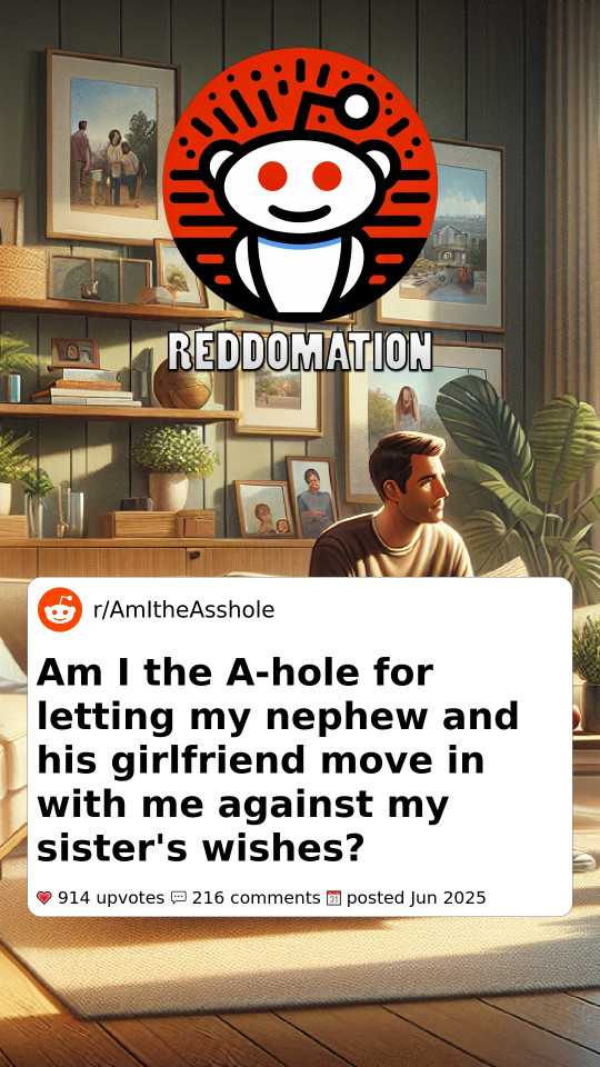 Am I the A-hole for letting my nephew and his girlfriend move in with me against my sister's wishes?