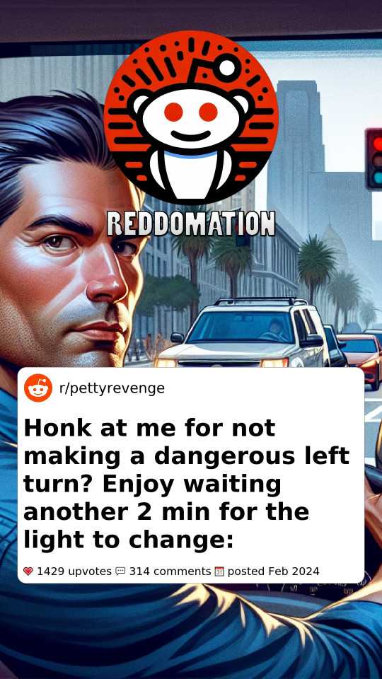 Honk at me for not making a dangerous left turn? Enjoy waiting another 2 min for the light to change: