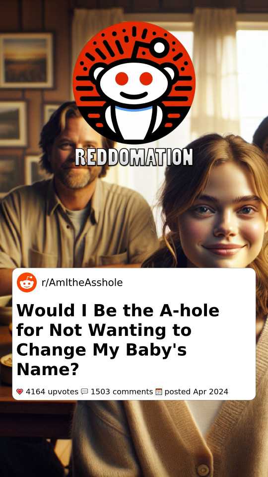 Would I Be the A-hole for Not Wanting to Change My Baby's Name?