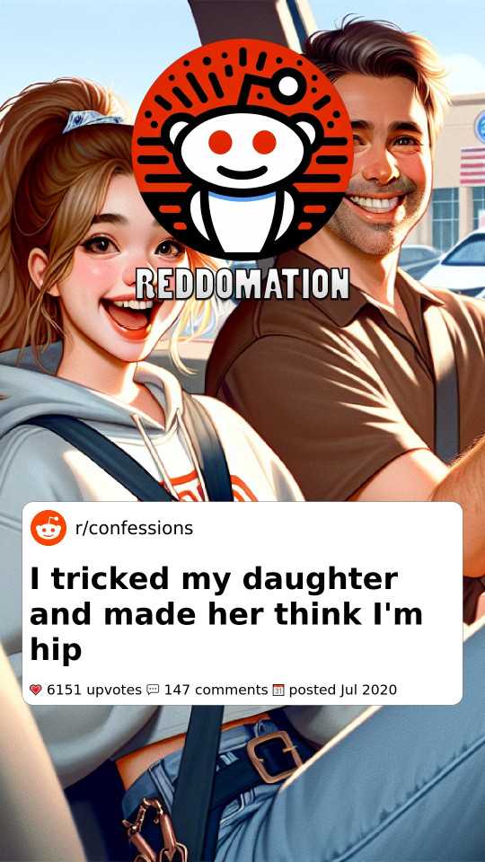 I tricked my daughter and made her think I'm hip