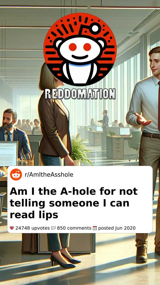 Am I the A-hole for not telling someone I can read lips