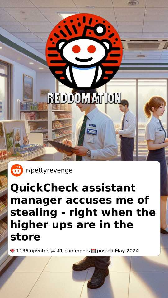 QuickCheck assistant manager accuses me of stealing - right when the higher ups are in the store