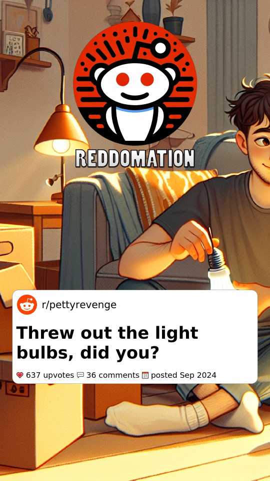 Threw out the light bulbs, did you?