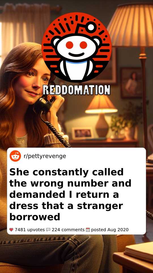 She constantly called the wrong number and demanded I return a dress that a stranger borrowed