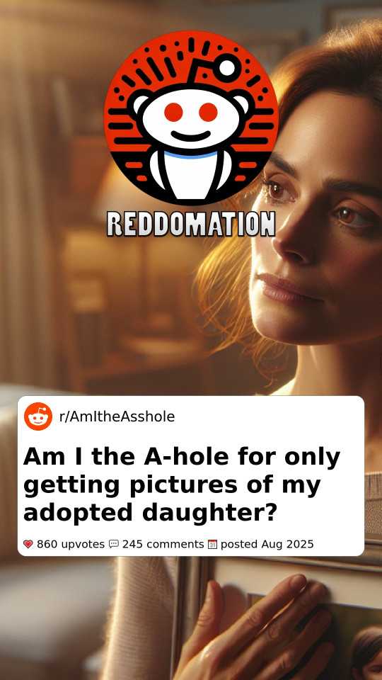Am I the A-hole for only getting pictures of my adopted daughter?