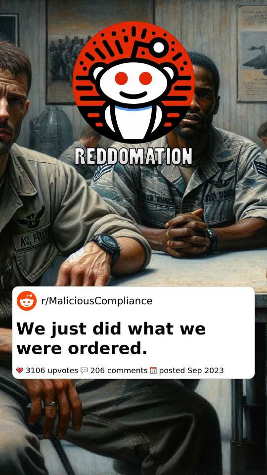 We just did what we were ordered.