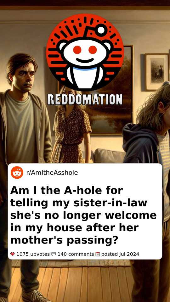 Am I the A-hole for telling my sister-in-law she's no longer welcome in my house after her mother's passing?