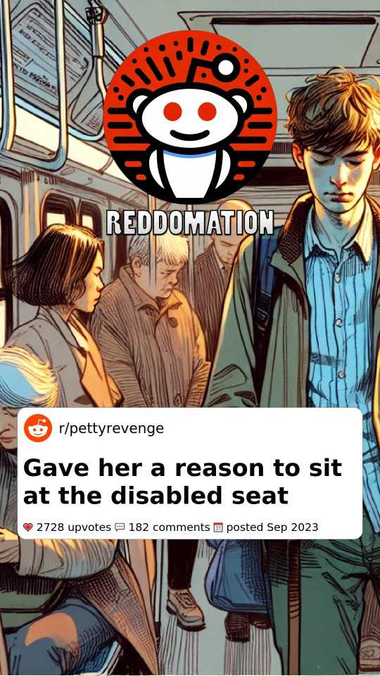 Gave her a reason to sit at the disabled seat