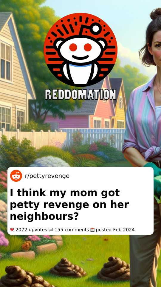 I think my mom got petty revenge on her neighbours?
