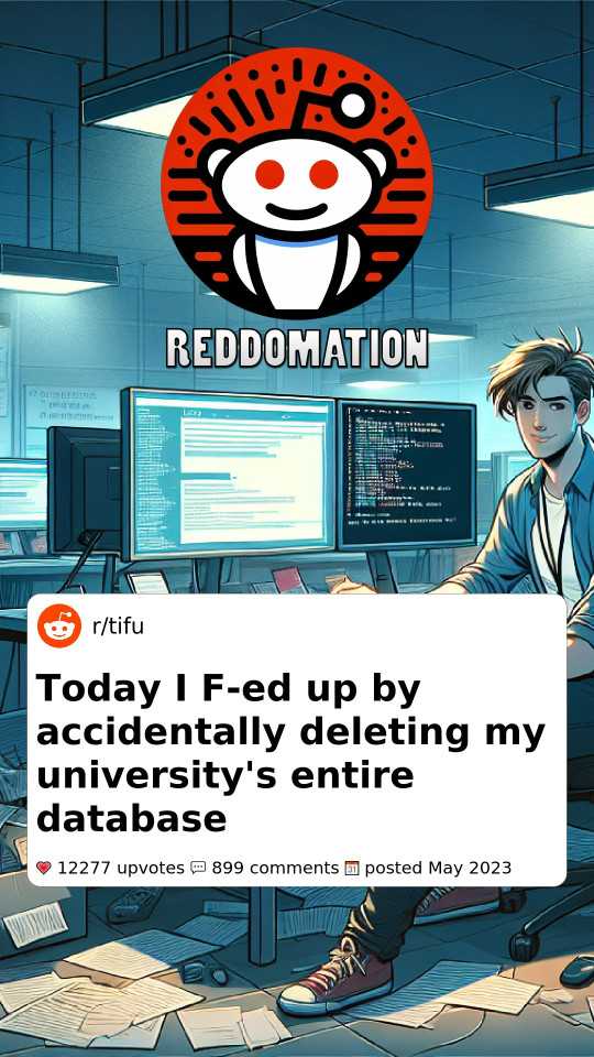Today I F-ed up by accidentally deleting my university's entire database