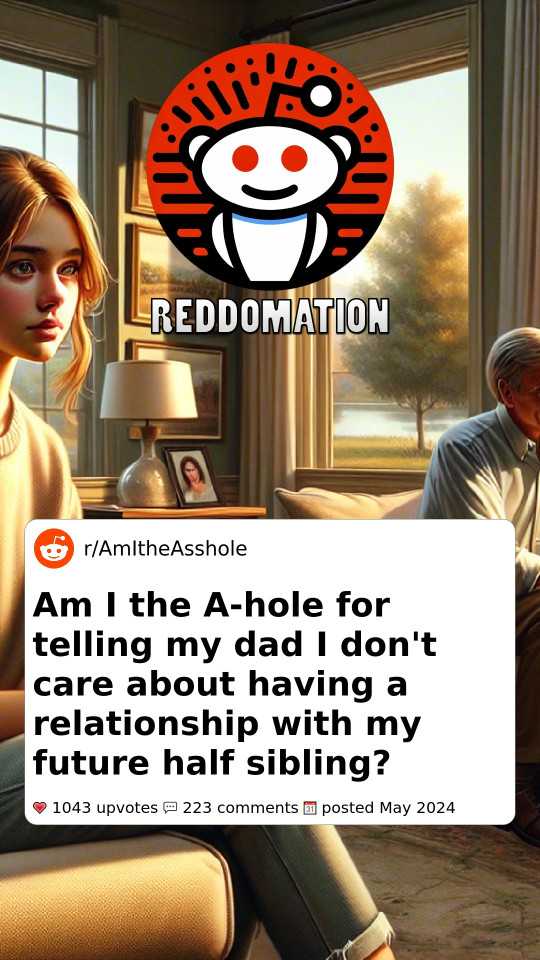 Am I the A-hole for telling my dad I don't care about having a relationship with my future half sibling?