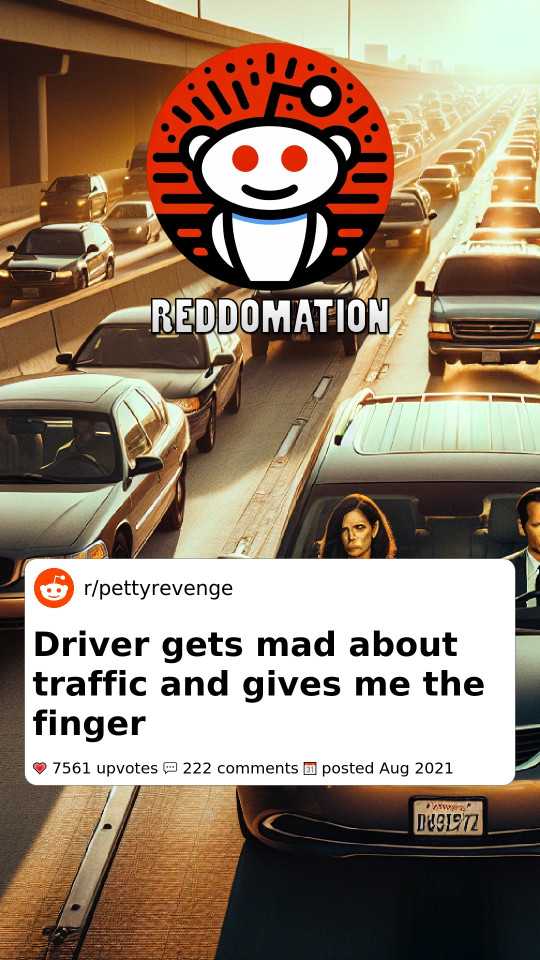 Driver gets mad about traffic and gives me the finger