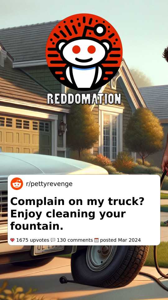 Complain on my truck? Enjoy cleaning your fountain.