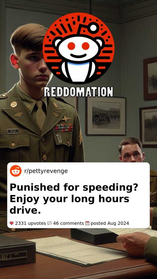 Punished for speeding? Enjoy your long hours drive.