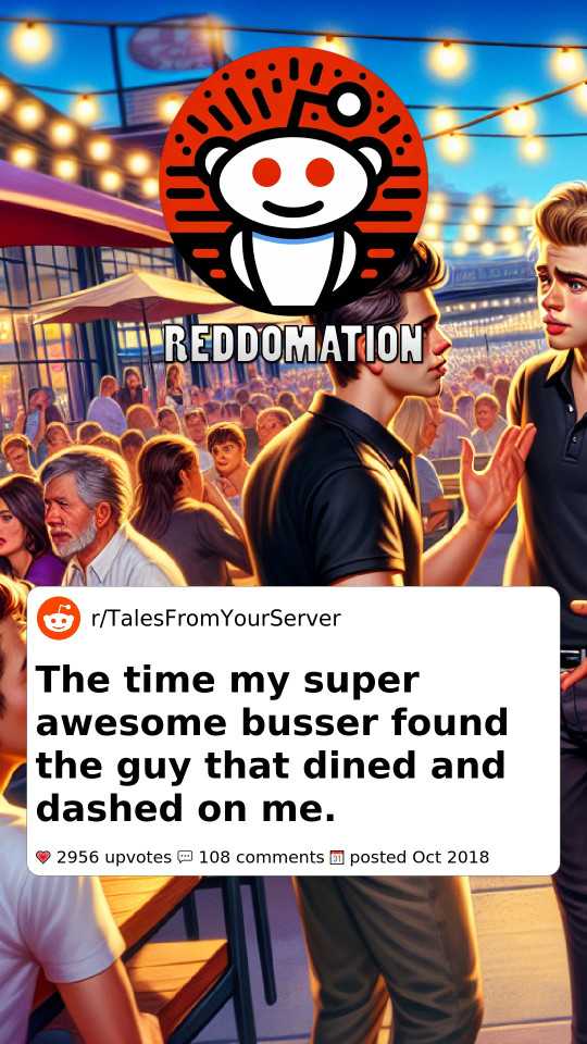 The time my super awesome busser found the guy that dined and dashed on me.