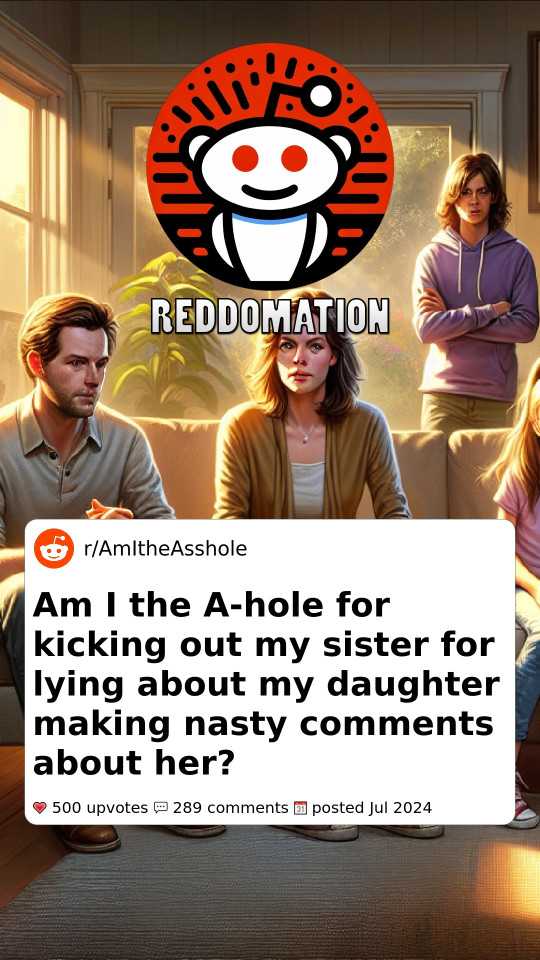 Am I the A-hole for kicking out my sister for lying about my daughter making nasty comments about her?