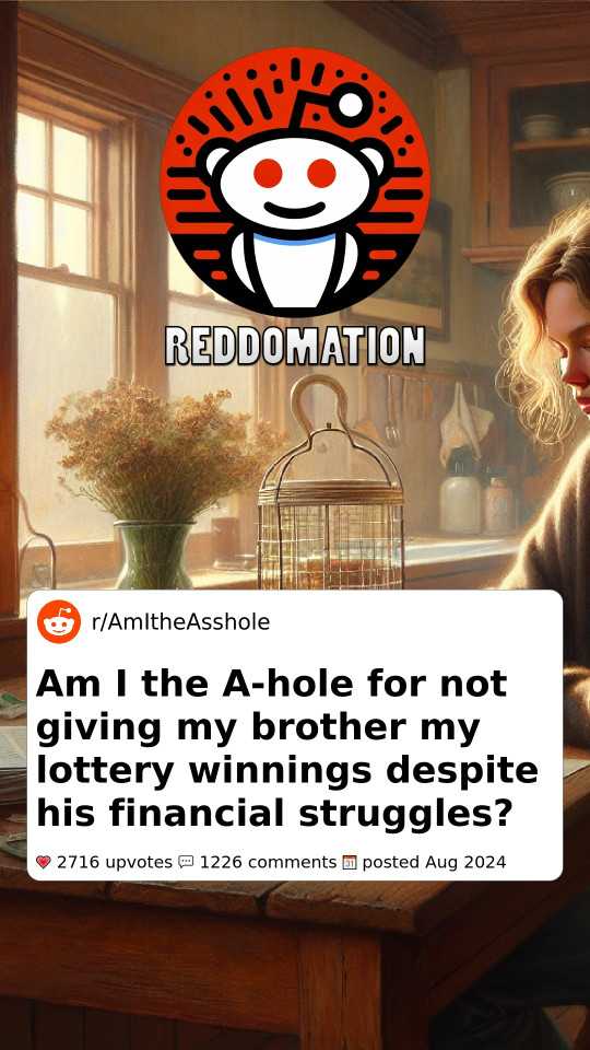 Am I the A-hole for not giving my brother my lottery winnings despite his financial struggles?