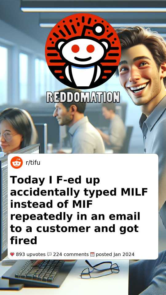 Today I F-ed up accidentally typed MILF instead of MIF repeatedly in an email to a customer and got fired