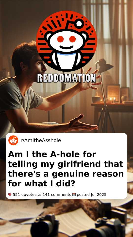 Am I the A-hole for telling my girlfriend that there's a genuine reason for what I did?