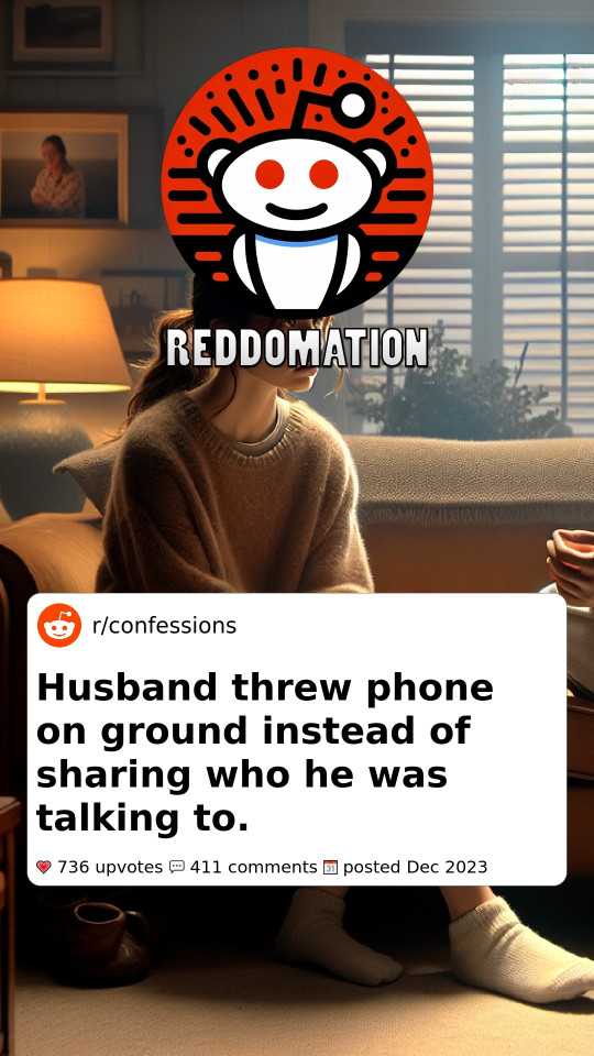 husband threw phone on ground (it shattered) instead of sharing who he was talking to