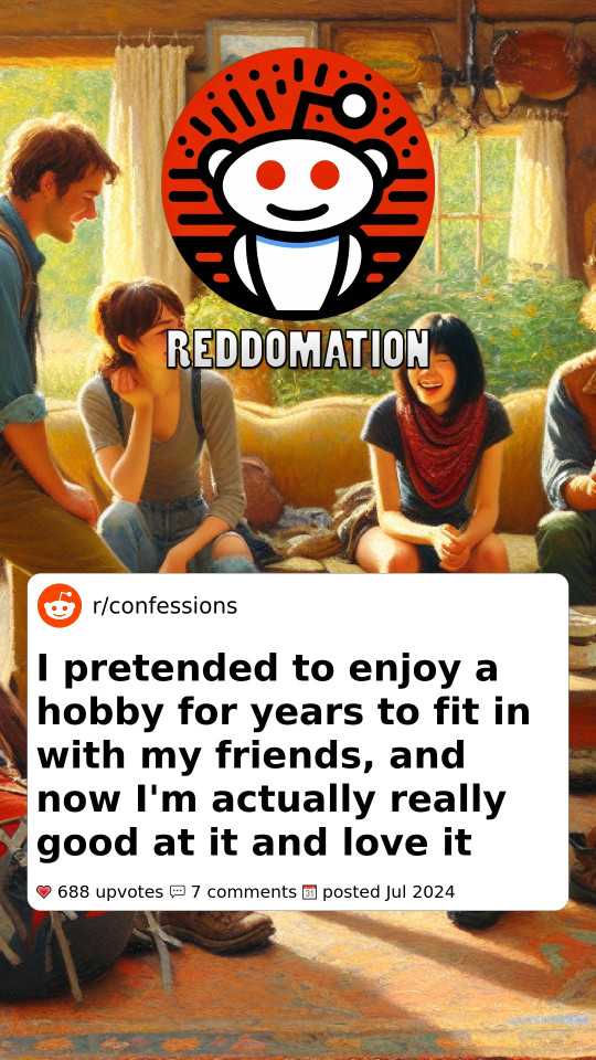 I pretended to enjoy a hobby for years to fit in with my friends, and now I'm actually really good at it and love it
