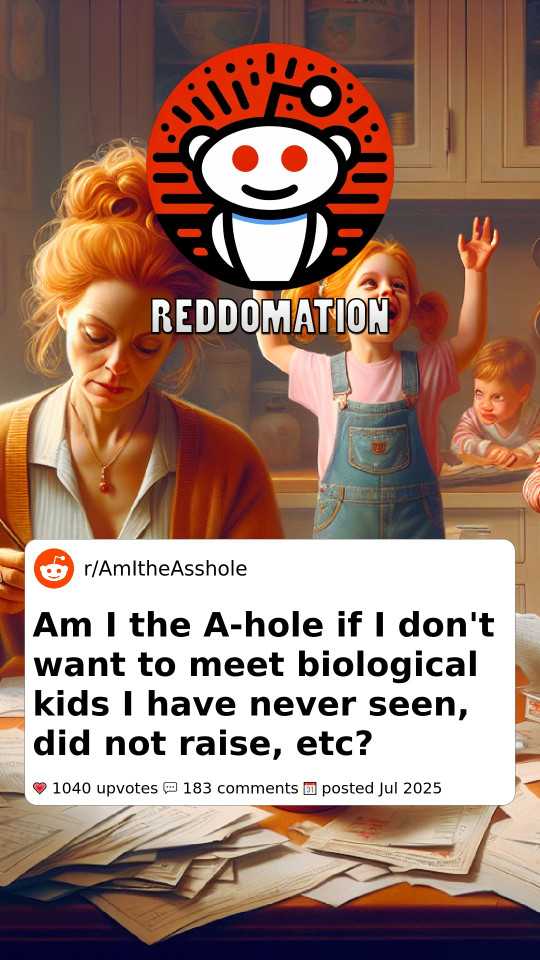Am I the A-hole if I don't want to meet biological kids I have never seen, did not raise, etc?