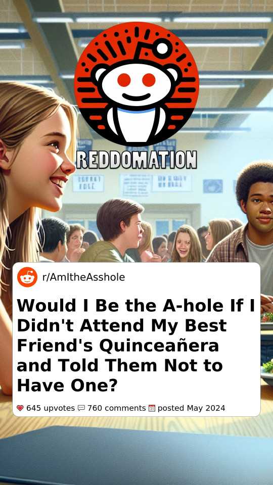 Would I Be the A-hole If I Didn't Attend My Best Friend's Quinceañera and Told Them Not to Have One?