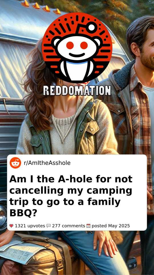 Am I the A-hole for not cancelling my camping trip to go to a family BBQ?