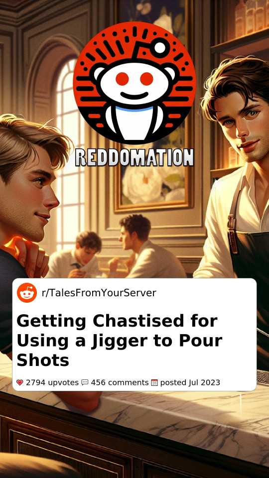 Getting Chastised for Using a Jigger to Pour Shots