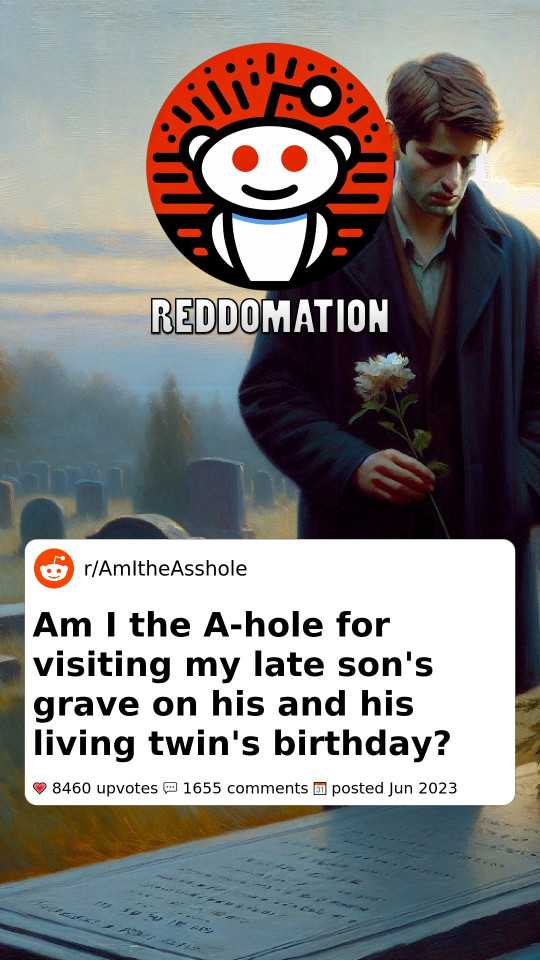 Am I the A-hole for visiting my late son's grave on his and his living twin's birthday?