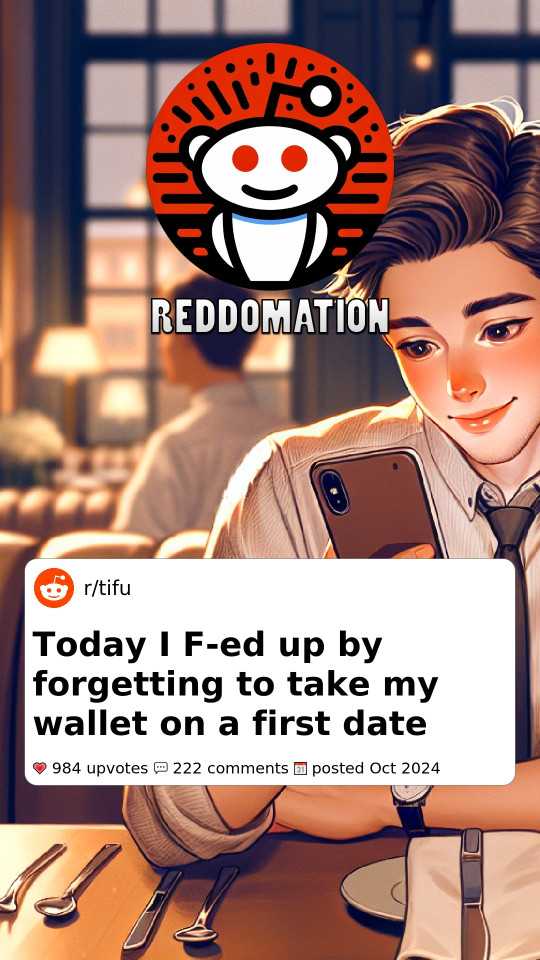Today I F-ed up by forgetting to take my wallet on a first date