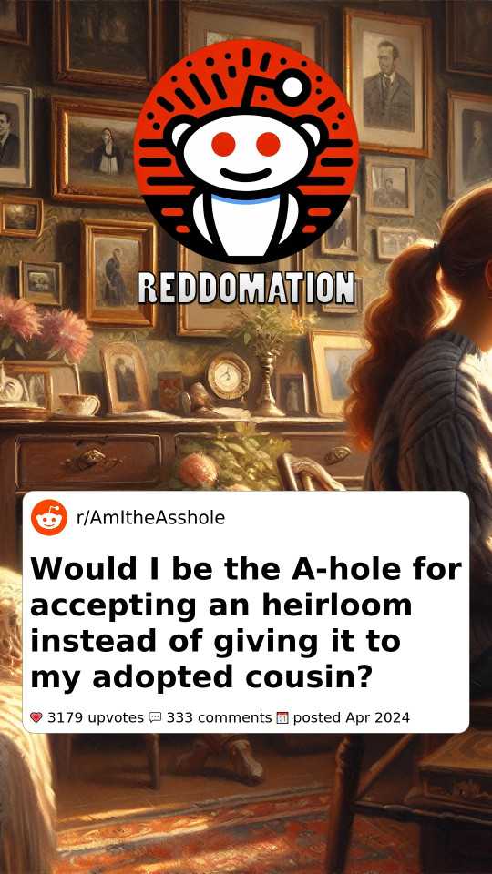 Would I be the A-hole for accepting an heirloom instead of giving it to my adopted cousin?