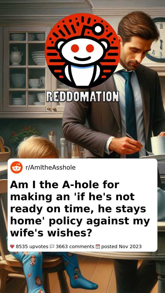 Am I the A-hole for making an 'if he's not ready on time, he stays home' policy against my wife's wishes?