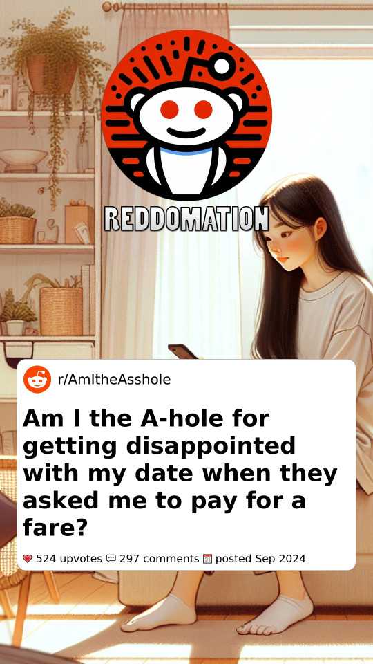 Am I the A-hole for getting disappointed with my date when they asked me to pay for a fare?
