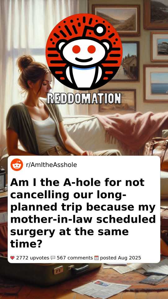 Am I the A-hole for not cancelling our long-planned trip because my mother-in-law scheduled surgery at the same time?