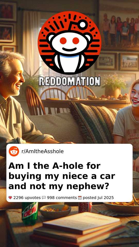 Am I the A-hole for buying my niece a car and not my nephew?