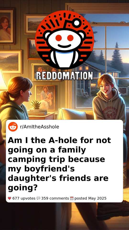 Am I the A-hole for not going on a family camping trip because my boyfriend's daughter's friends are going?