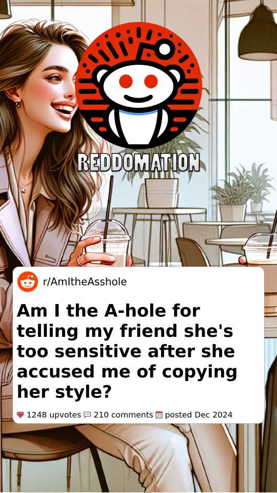Am I the A-hole for telling my friend she's too sensitive after she accused me of copying her style?