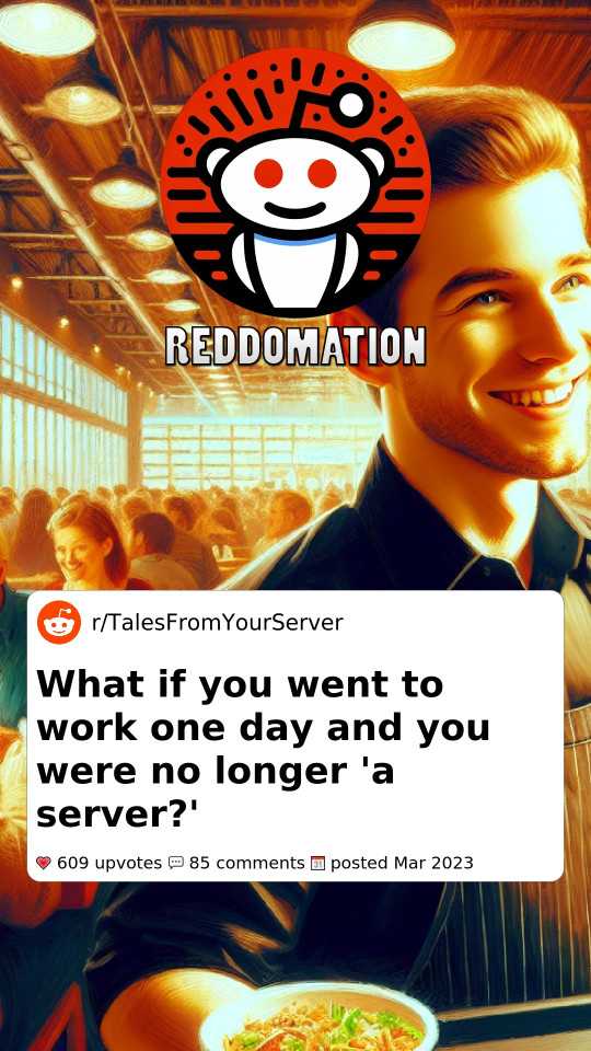 What if you went to work one day and you were no longer 'a server?'
