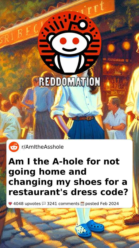Am I the A-hole for not going home and changing my shoes for a restaurant's dress code?
