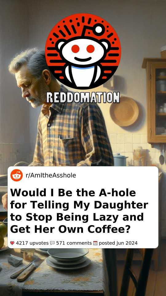 Would I Be the A-hole for Telling My Daughter to Stop Being Lazy and Get Her Own Coffee?