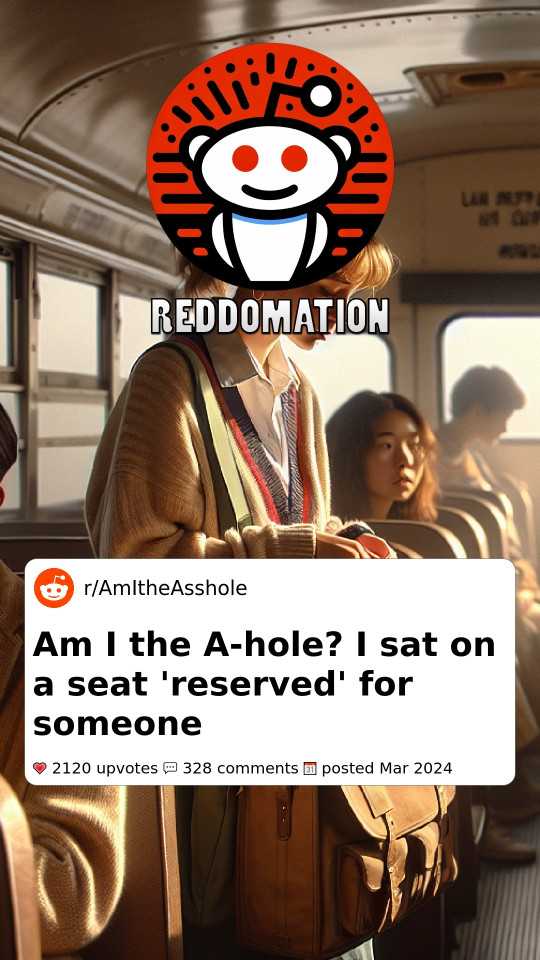Am I the A-hole? I sat on a seat 'reserved' for someone