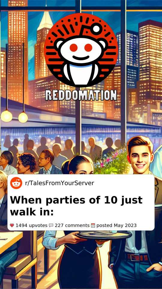 When parties of 10 just walk in: