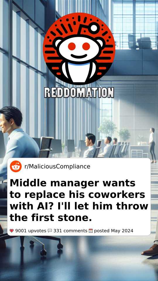 Middle manager wants to replace his coworkers with AI? I'll let him throw the first stone.