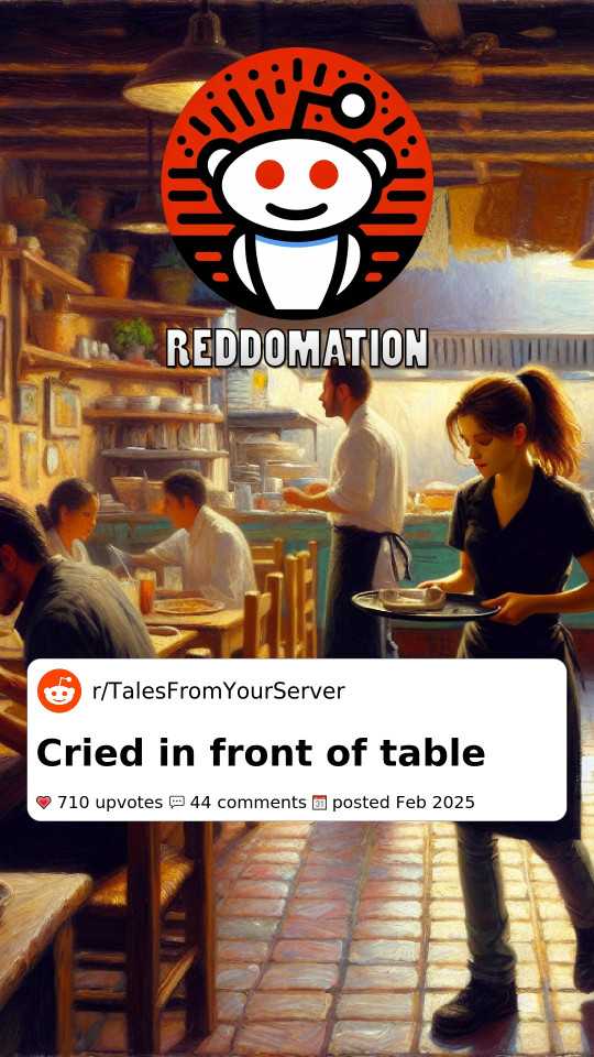 Cried in front of table