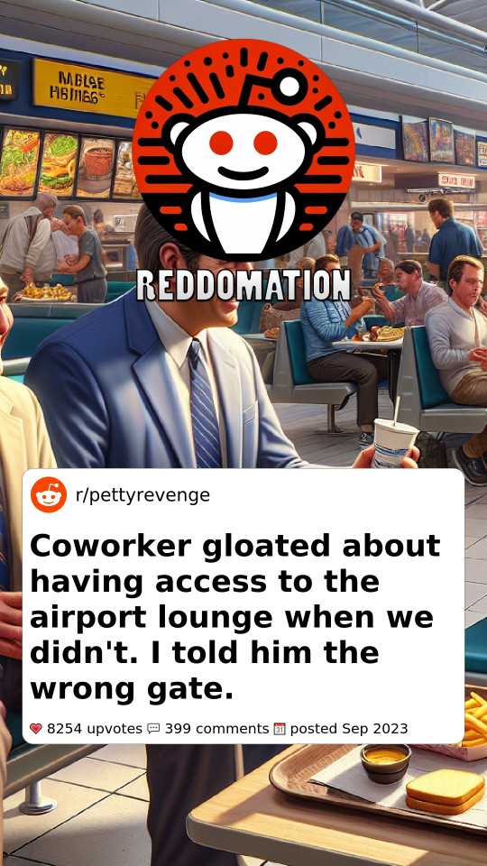 Coworker gloated about having access to the airport lounge when we didn't. I told him the wrong gate.